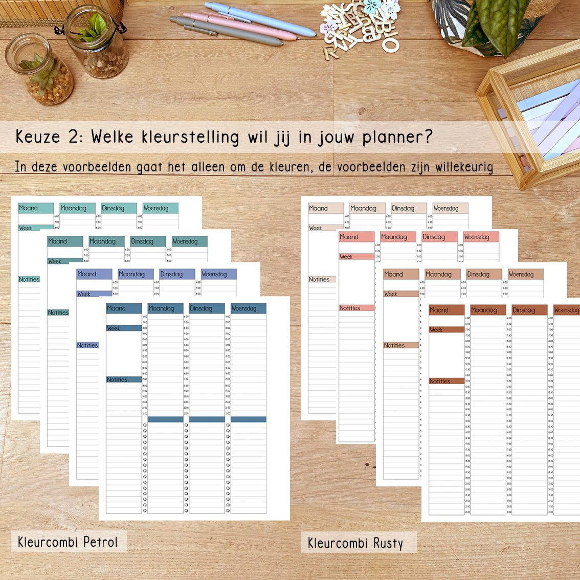 PRE-ORDER Laura Lisa halfjaarlijkse leerkrachten planner rusty 2