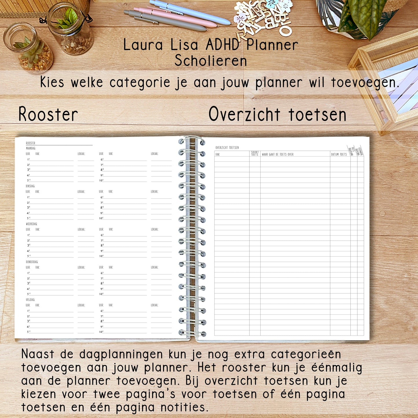 Laura Lisa Planner ADHD scholieren petrol 2