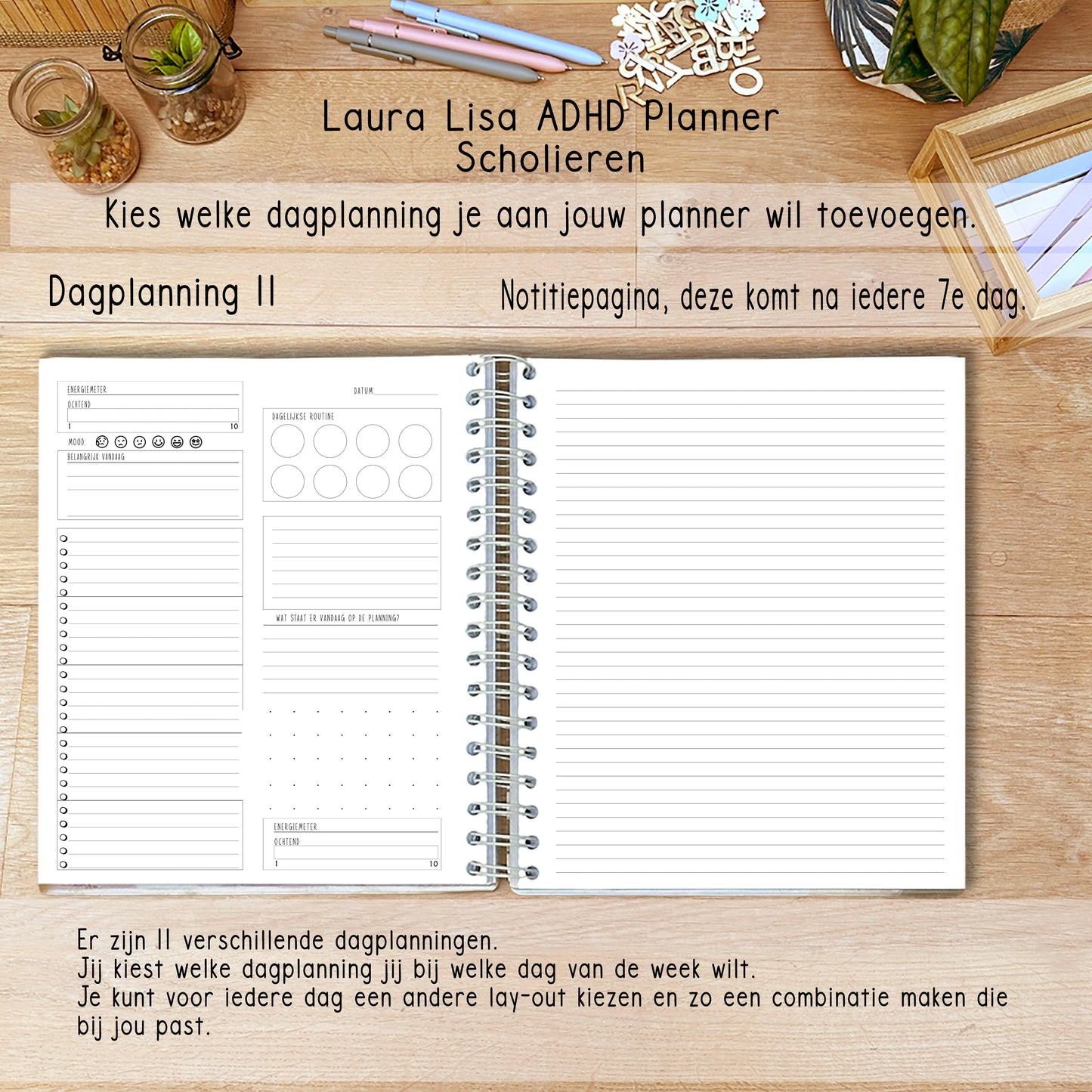 Laura Lisa Planner ADHD scholieren petrol 2