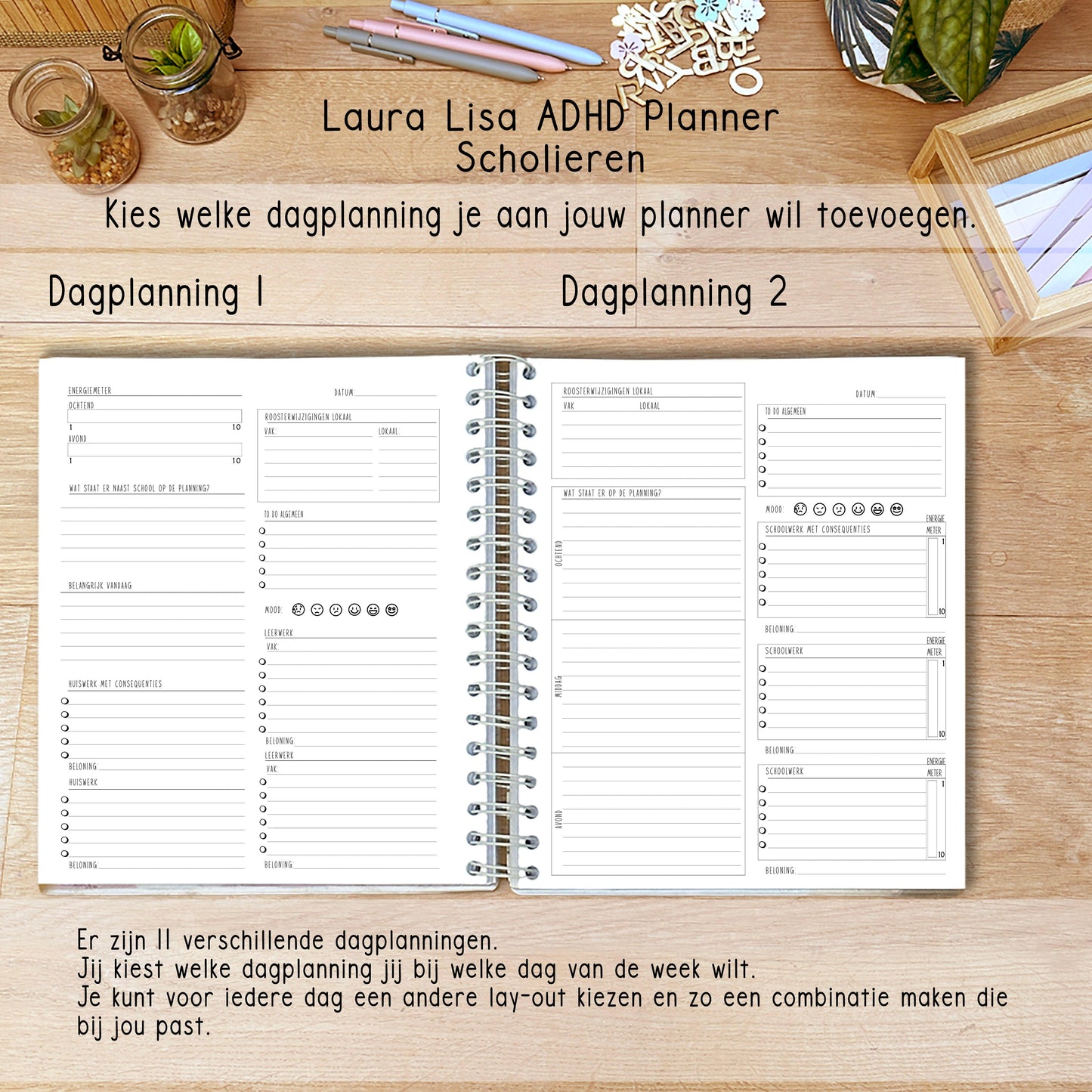 Laura Lisa Planner ADHD scholieren petrol 2