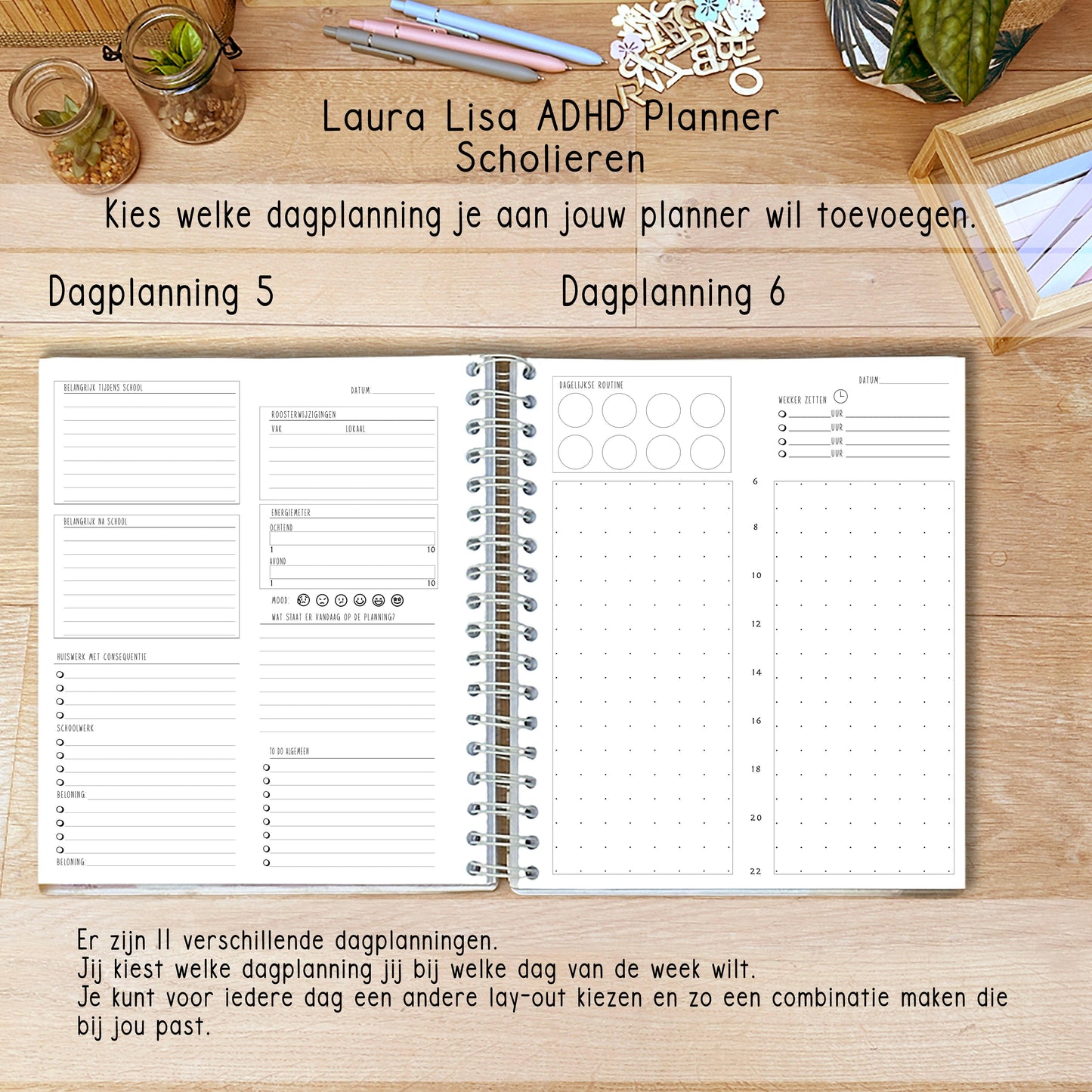 Laura Lisa Planner ADHD scholieren petrol 2