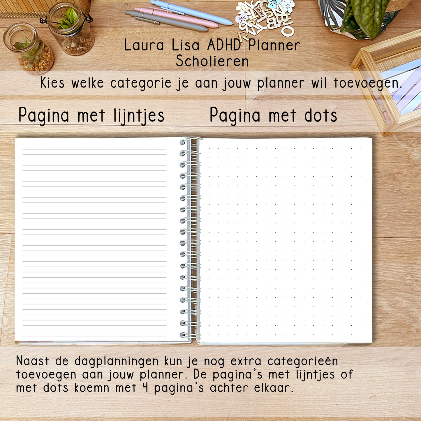 Laura Lisa Planner ADHD scholieren petrol 2