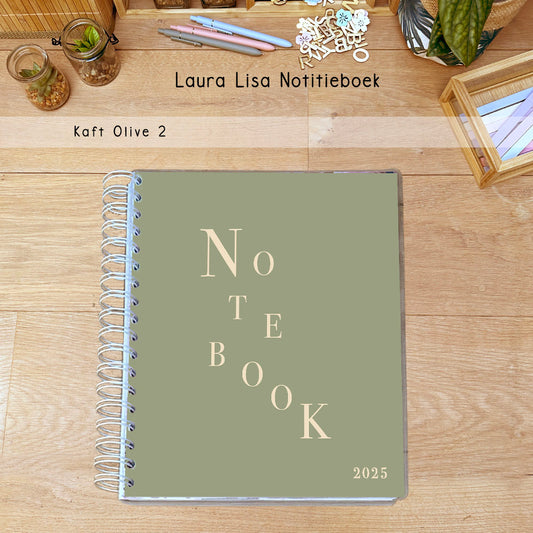 PRE-ORDER Laura Lisa notitieboek olive 2