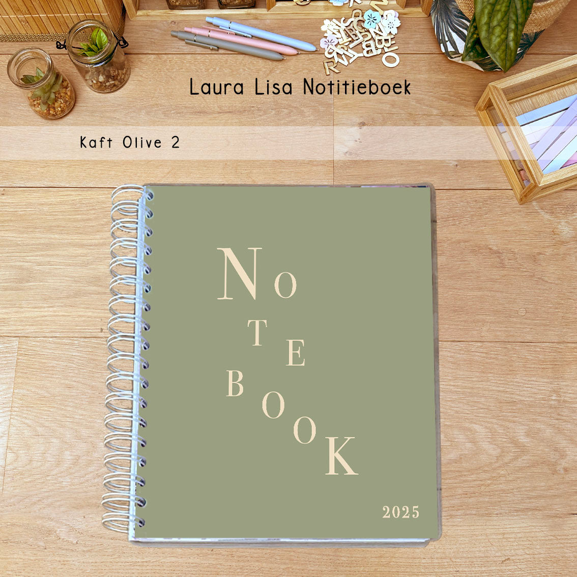 PRE-ORDER Laura Lisa notitieboek leerkrachten olive 2