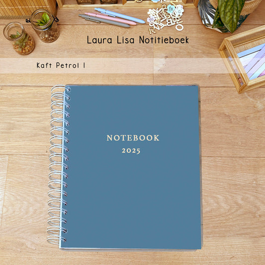 PRE-ORDER Laura Lisa notitieboek petrol 1