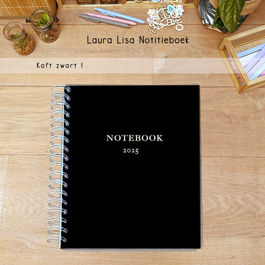 PRE-ORDER Laura Lisa notitieboek zwart 1