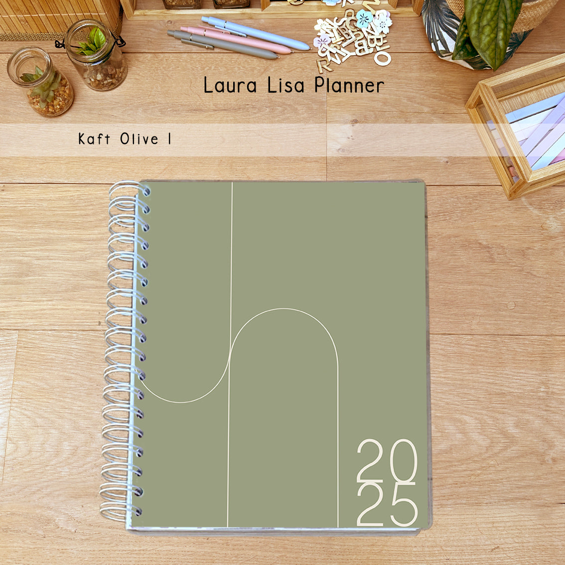 PRE-ORDER Laura Lisa halfjaarlijkse leerkrachten planner olive 1