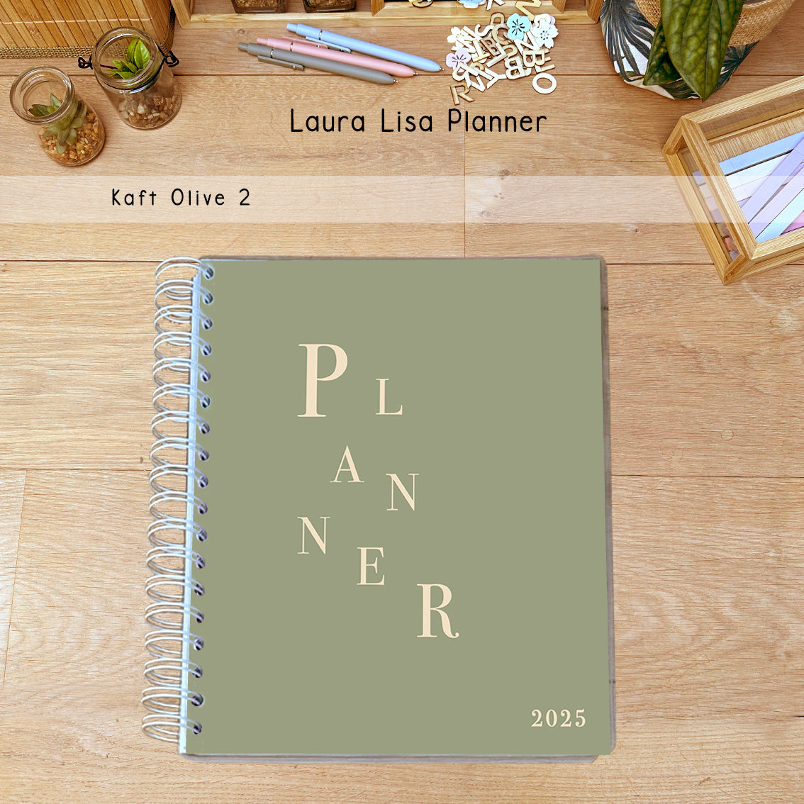 PRE-ORDER Laura Lisa halfjaarlijkse leerkrachten planner olive 2