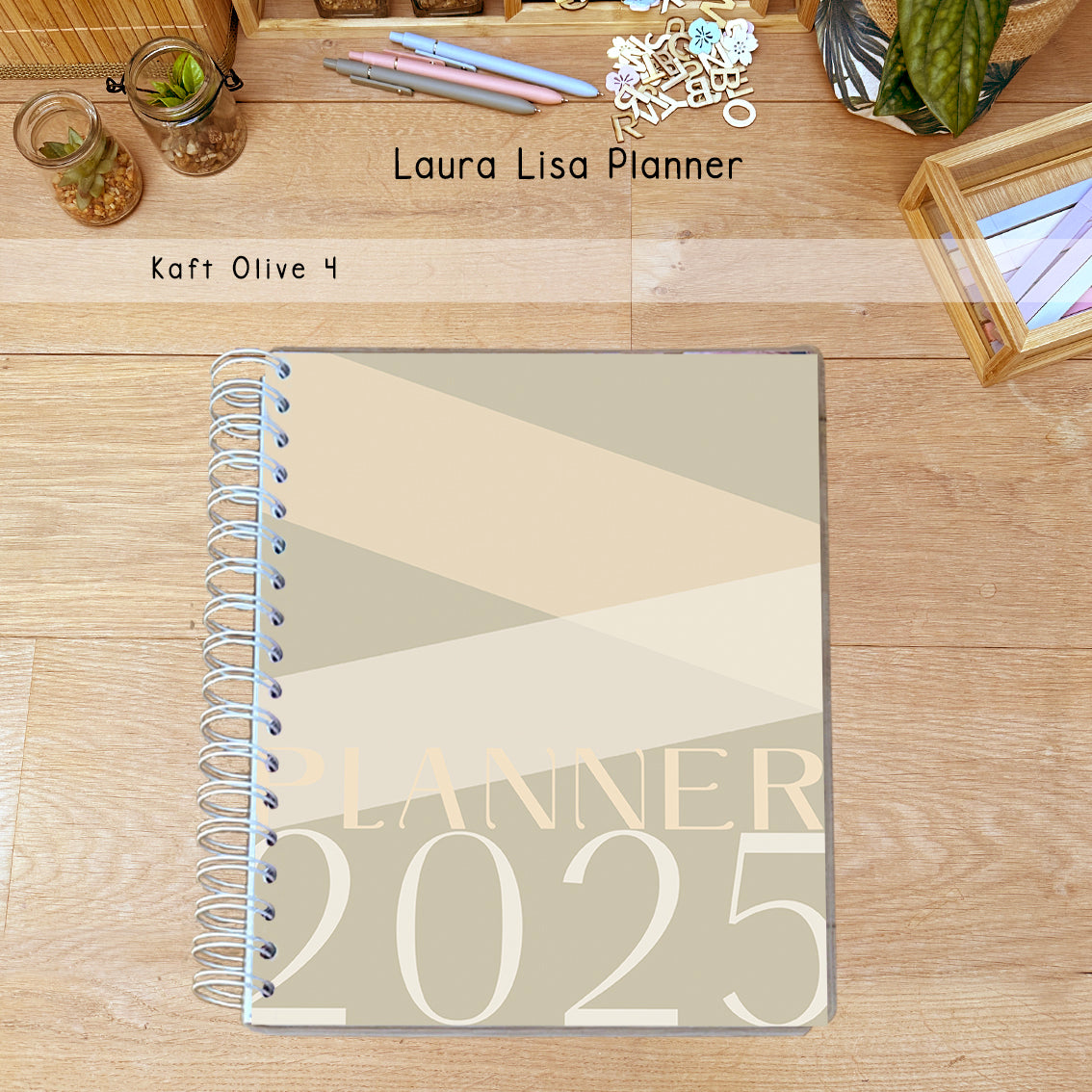 PRE-ORDER Laura Lisa business & self-care Planner olive 4