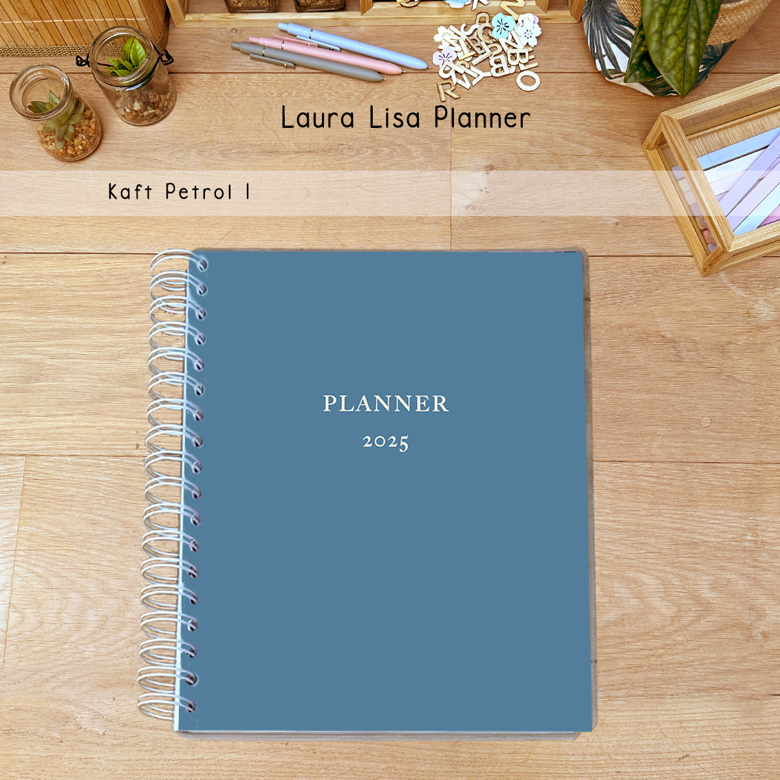 PRE-ORDER Laura Lisa business & self-care Planner petrol 1