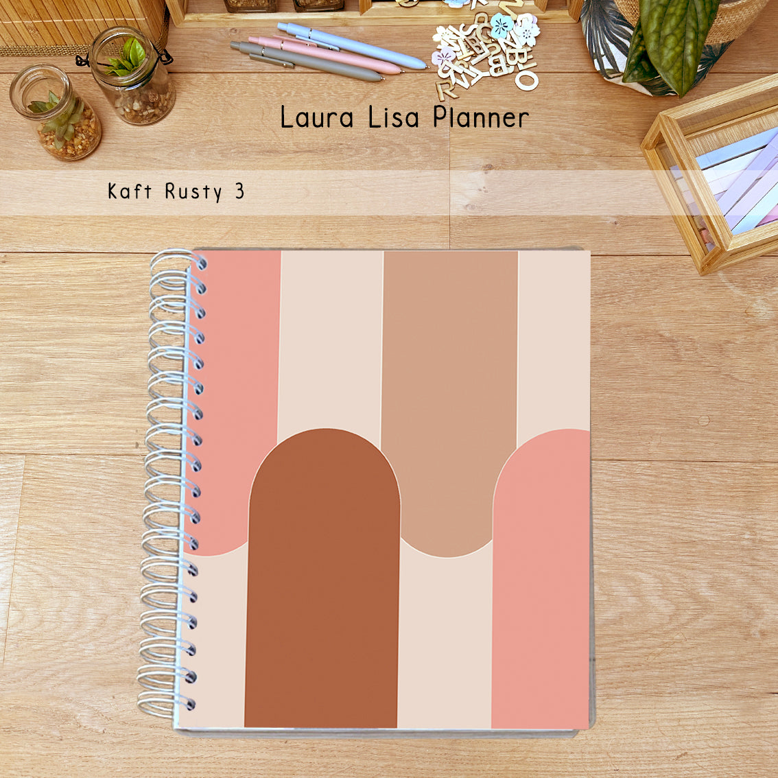 PRE-ORDER Laura Lisa halfjaarlijkse leerkrachten planner rusty 3