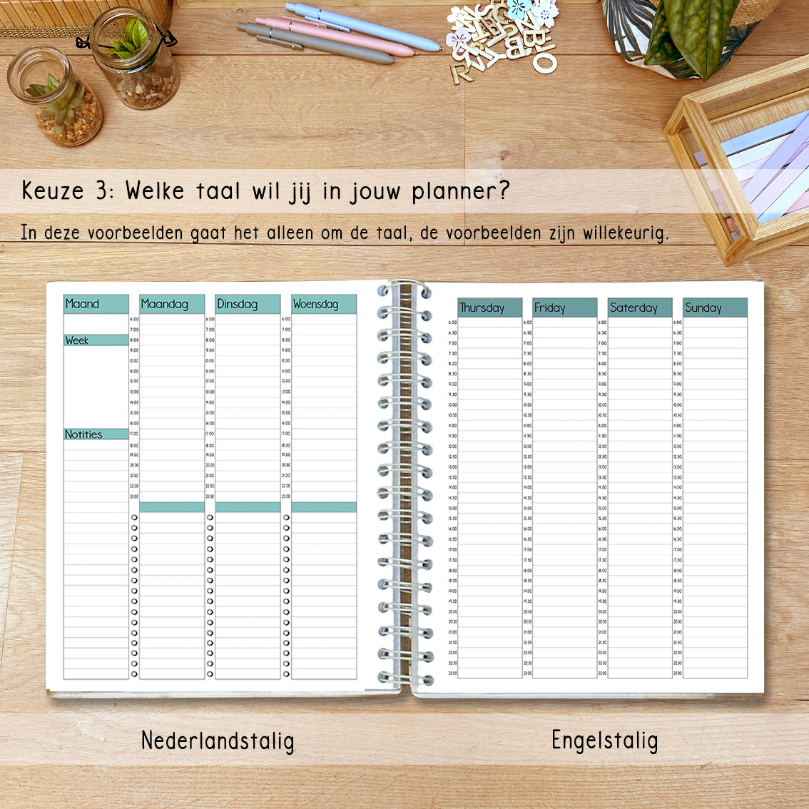 PRE-ORDER Laura Lisa business & self-care Planner petrol 4