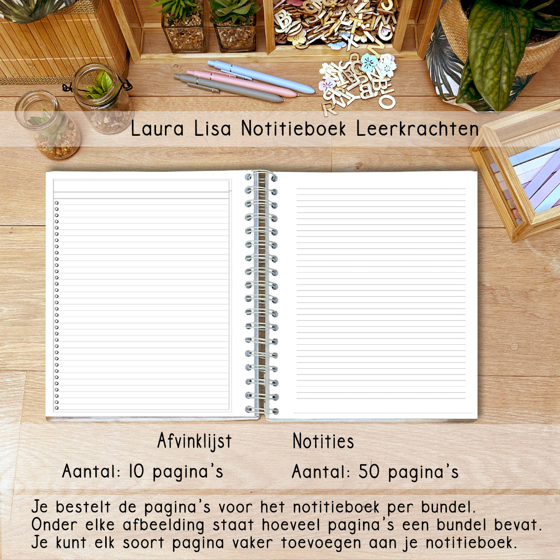 PRE-ORDER Laura Lisa notitieboek leerkrachten olive 1