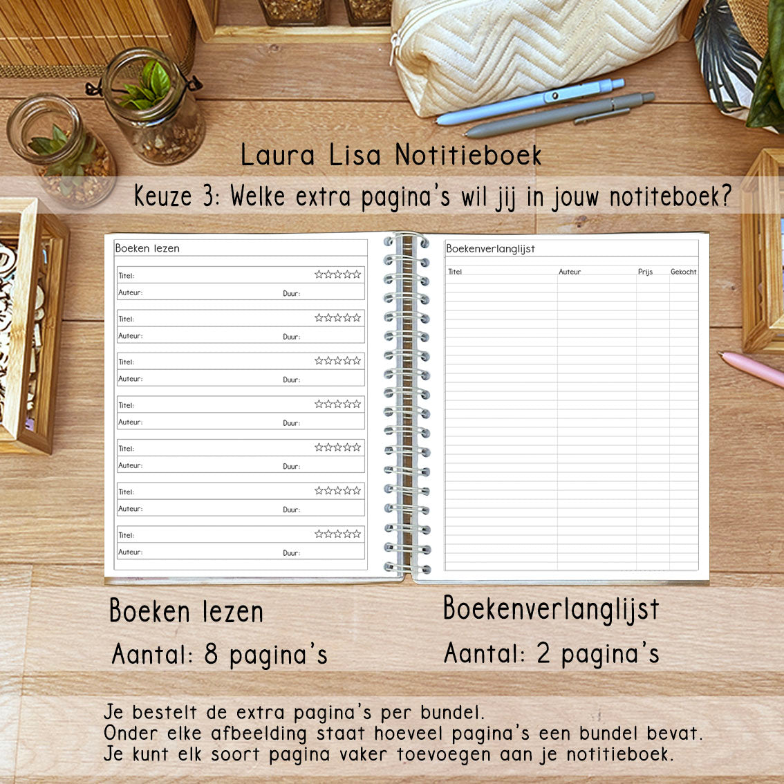 PRE-ORDER Laura Lisa notitieboek petrol 4