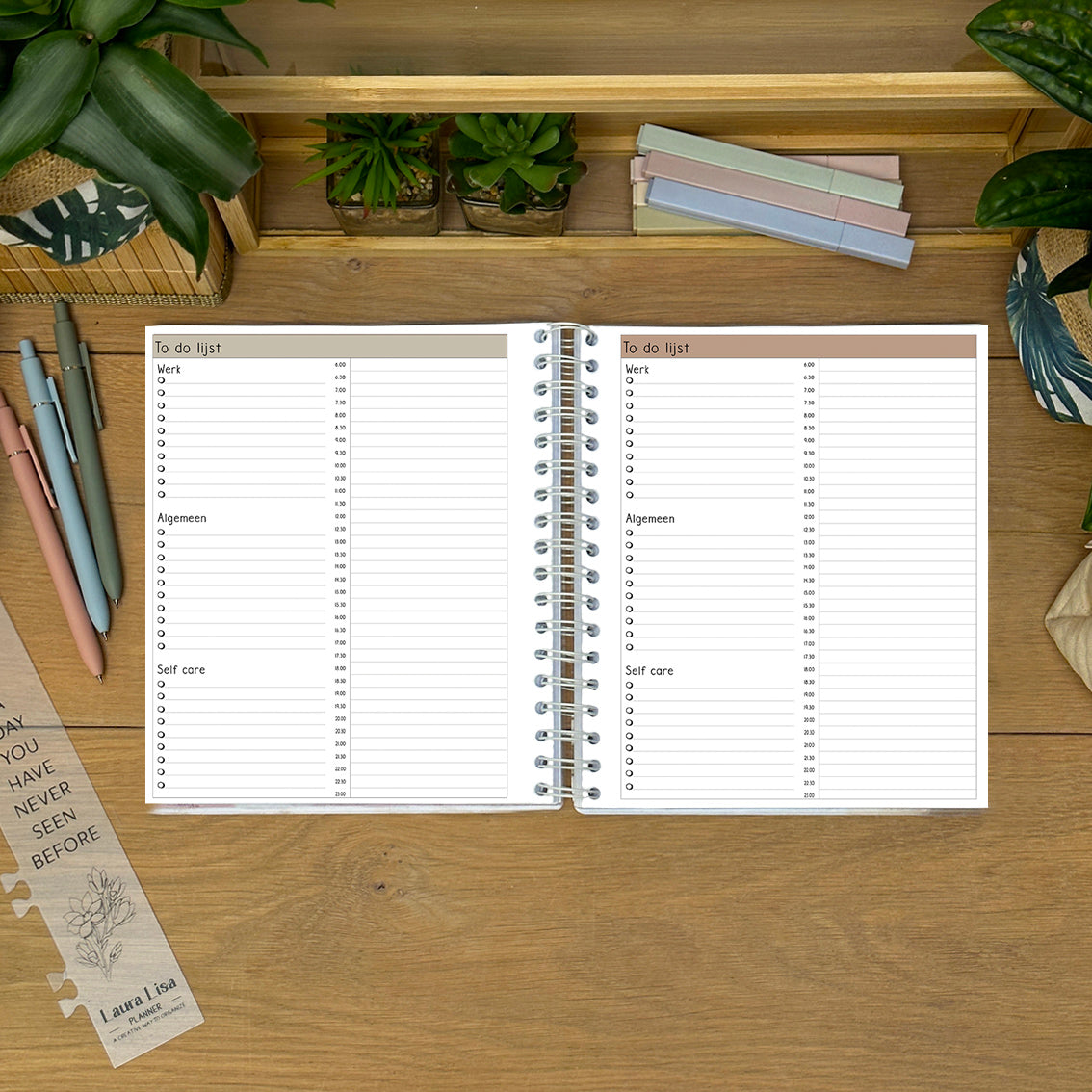 PRE-ORDER Laura Lisa business & self-care Planner zwart 1