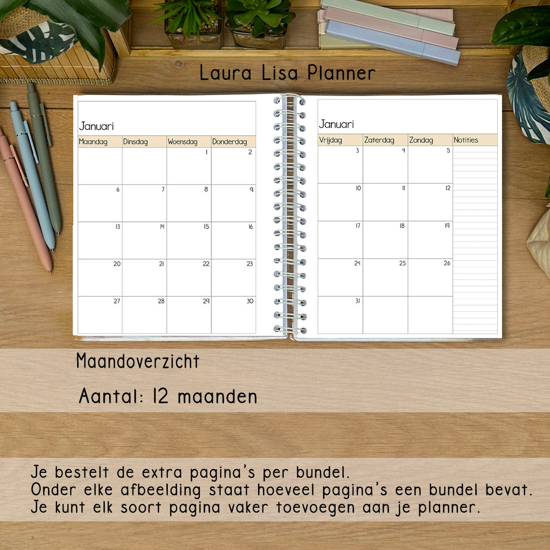 PRE-ORDER Laura Lisa business & self-care Planner zwart 1