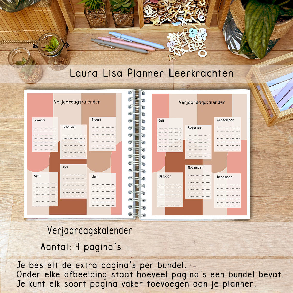 PRE-ORDER Laura Lisa halfjaarlijkse leerkrachten planner zwart 2