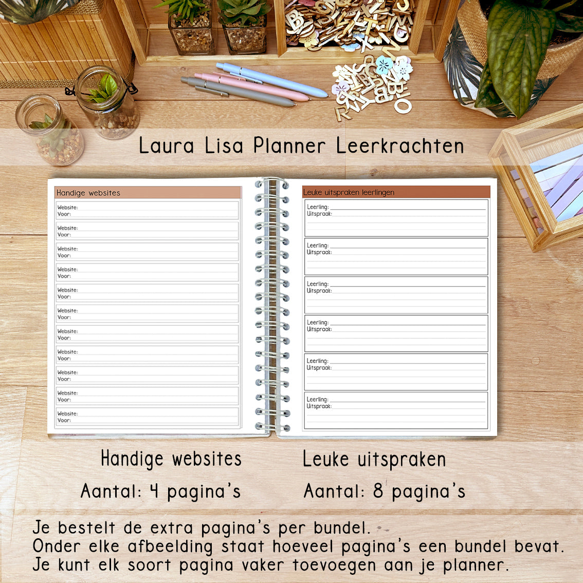 PRE-ORDER Laura Lisa halfjaarlijkse leerkrachten planner zwart 2