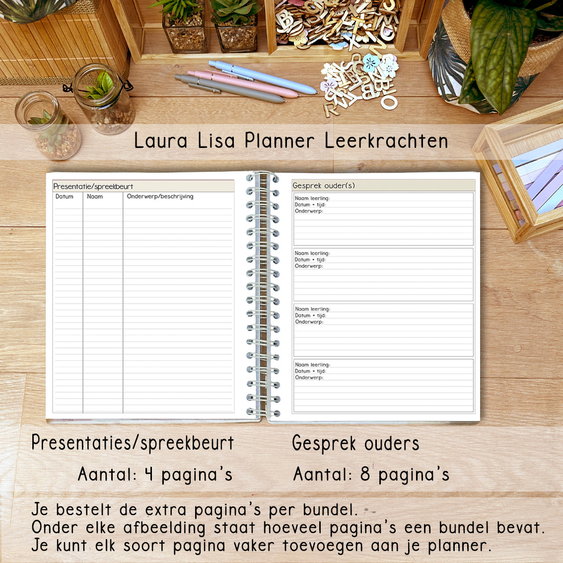 PRE-ORDER Laura Lisa halfjaarlijkse leerkrachten planner zwart 3