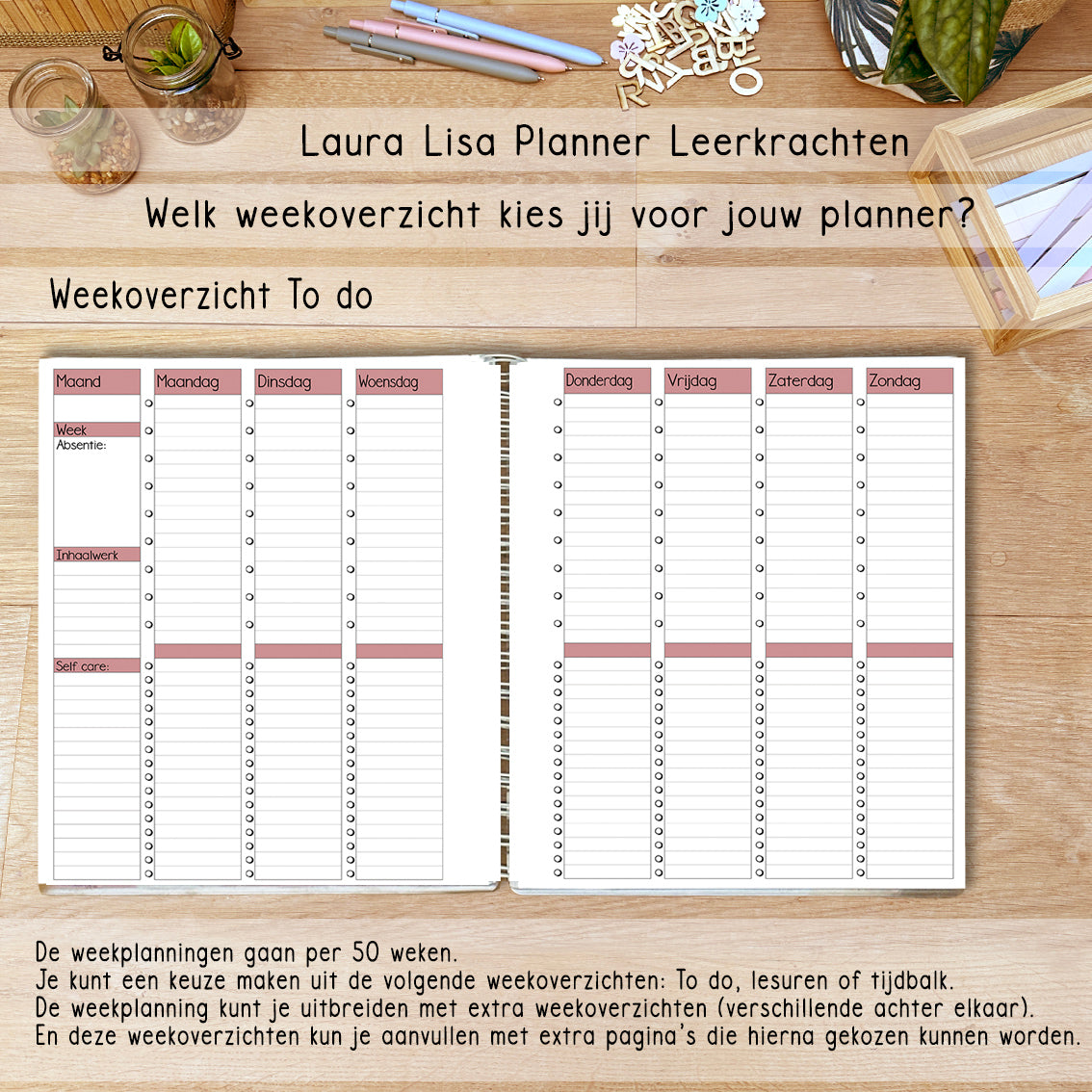 (ACHTSTE) PRE-ORDER Laura Lisa leerkrachten planner