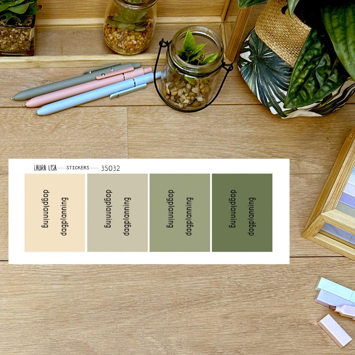 Tab stickers dagplanning 35032 Olive